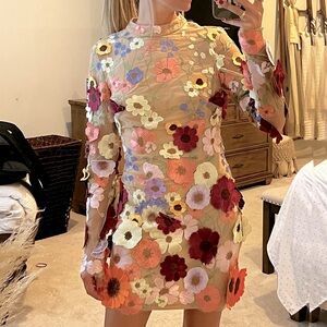 Embroidered Flower Dress